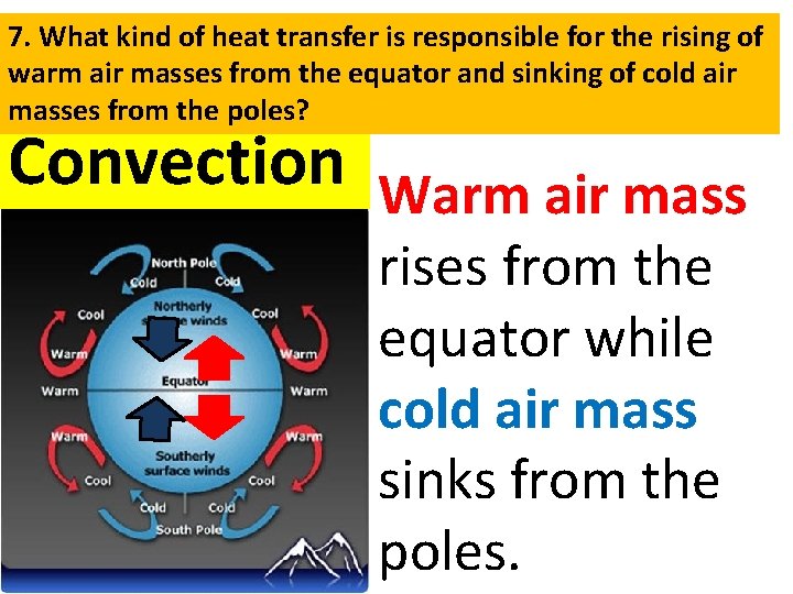 7. What kind of heat transfer is responsible for the rising of warm air