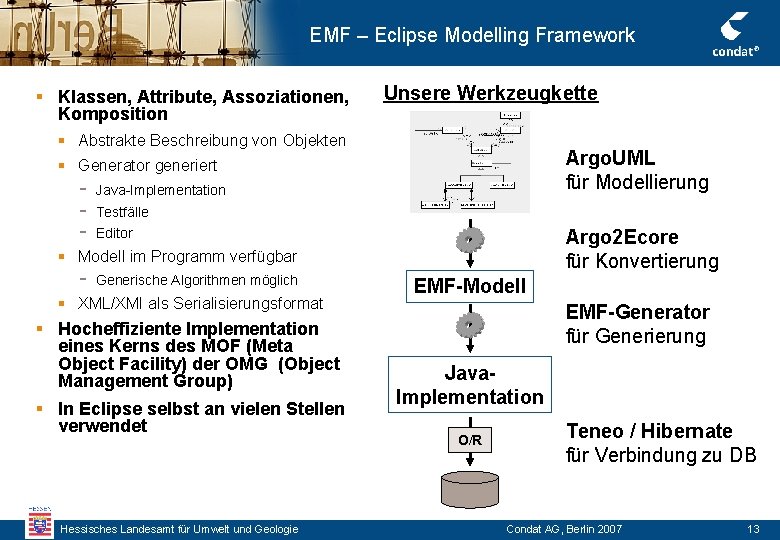 EMF – Eclipse Modelling Framework § Klassen, Attribute, Assoziationen, Komposition Unsere Werkzeugkette § Abstrakte