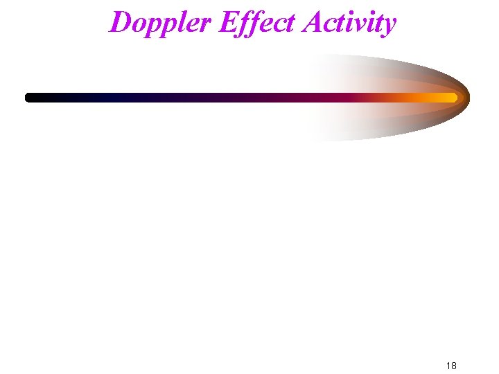 Doppler Effect Activity 18 Doppler Effect Activity 18