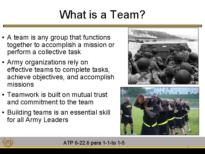 What is a Team? • A team is any group that functions together to