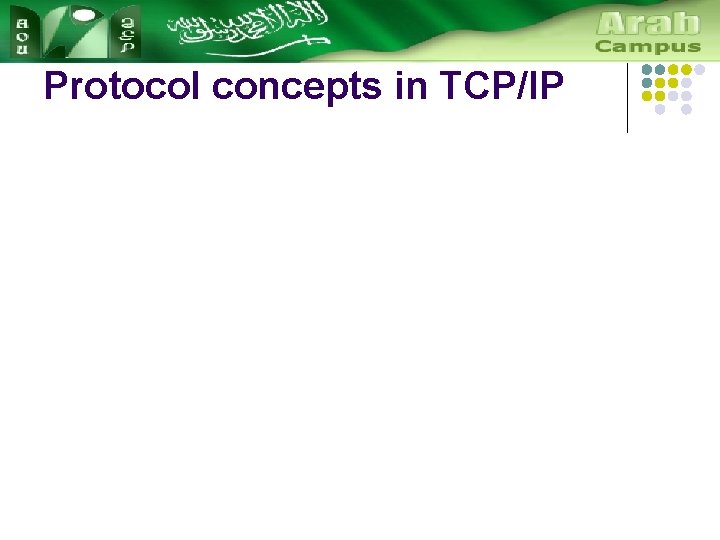 Protocol concepts in TCP/IP 