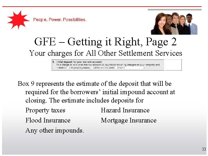 GFE – Getting it Right, Page 2 Your charges for All Other Settlement Services