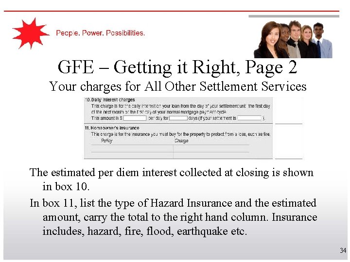 GFE – Getting it Right, Page 2 Your charges for All Other Settlement Services