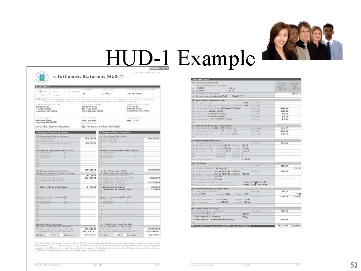 HUD-1 Example 52 