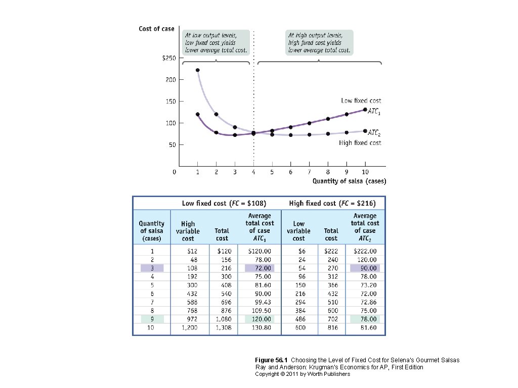 Figure 56. 1 Choosing the Level of Fixed Cost for Selena’s Gourmet Salsas Ray