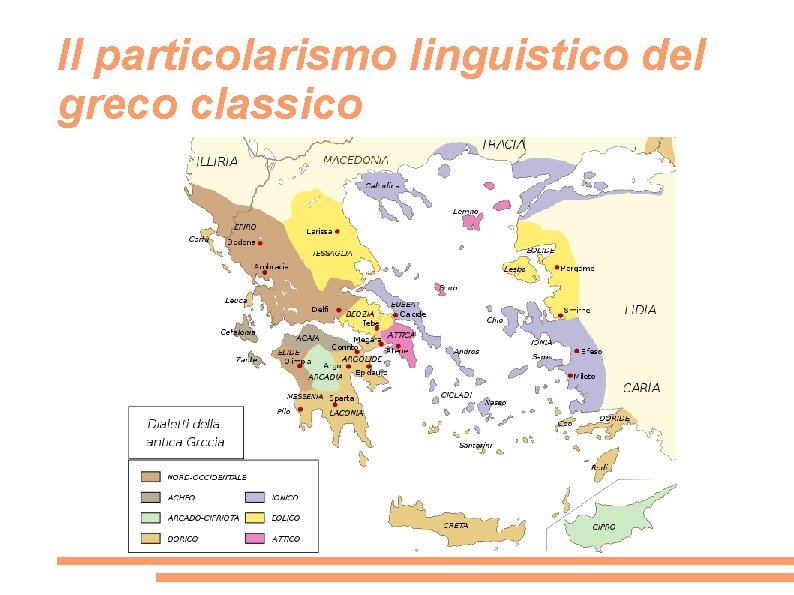 Il particolarismo linguistico del greco classico 