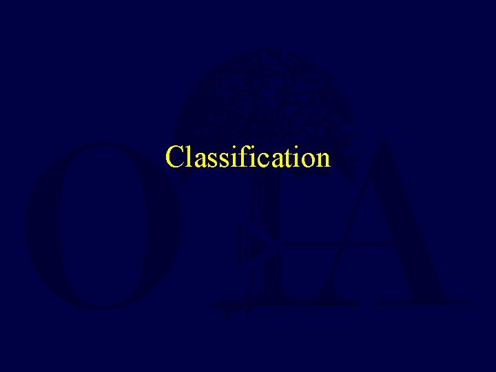 Classification 