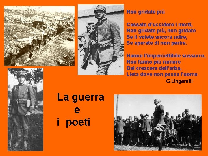 Non gridate più Cessate d’uccidere i morti, Non gridate più, non gridate Se li