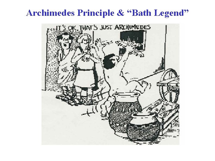 Archimedes Principle & “Bath Legend” 