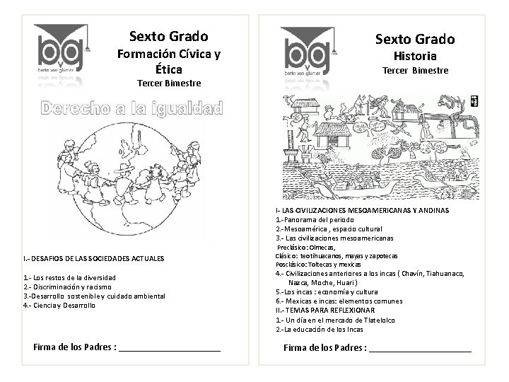 Sexto Grado Tercer Bimestre Espaol Matemticas I PROYECTO