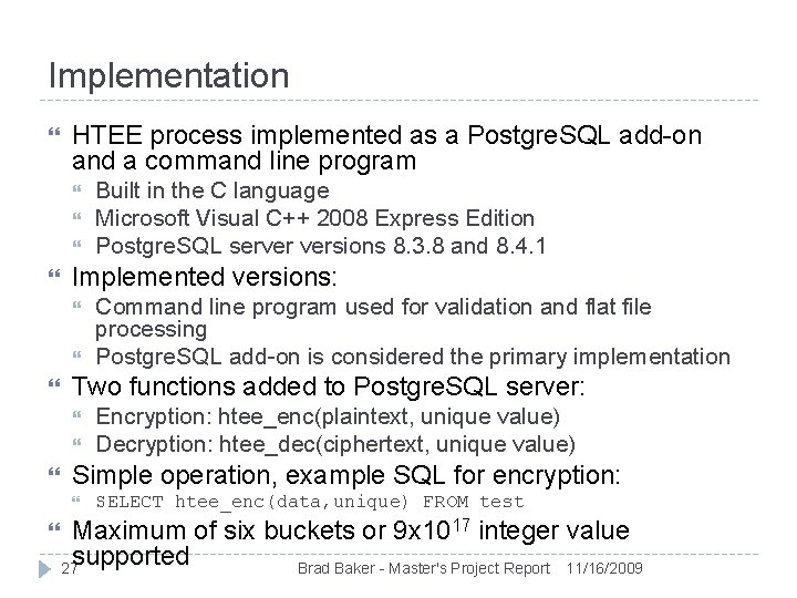 Implementation HTEE process implemented as a Postgre. SQL add-on and a command line program