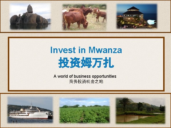 Invest in Mwanza 投资姆万扎 A world of business opportunities 商务投资机会之地 