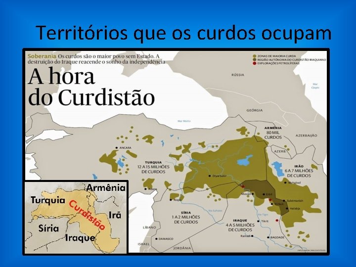 Territórios que os curdos ocupam 