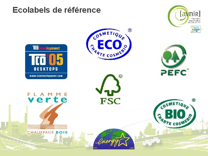 Ecolabels de référence Ecolabels de référence