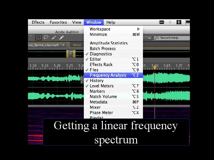 Getting a linear frequency spectrum 