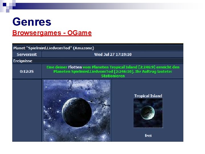 Genres Browsergames - OGame 