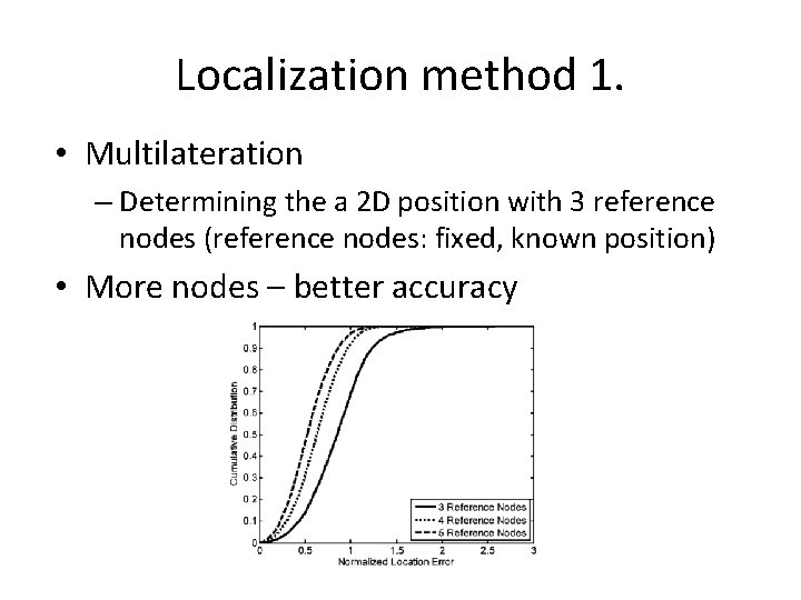 Localization method 1. • Multilateration – Determining the a 2 D position with 3 Localization method 1. • Multilateration – Determining the a 2 D position with 3
