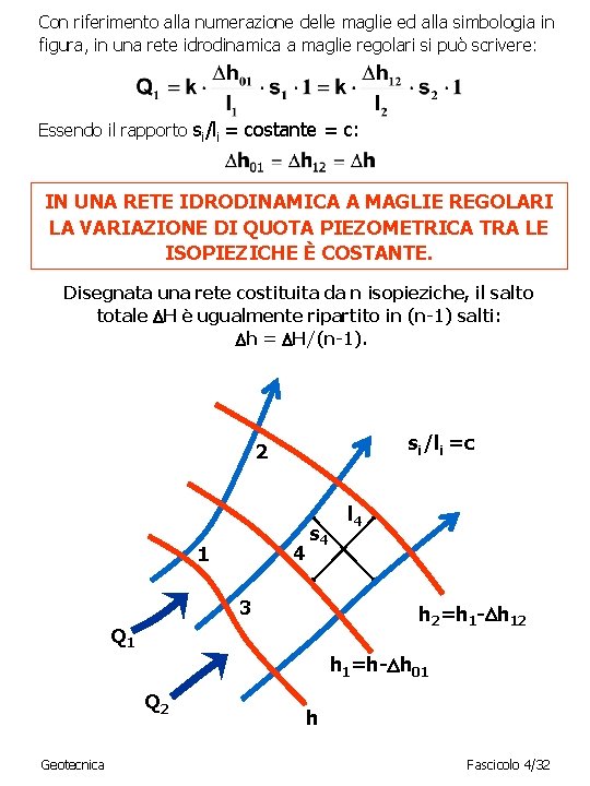 Con riferimento alla numerazione delle maglie ed alla simbologia in figura, in una rete