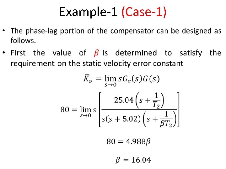 Example-1 (Case-1) • 