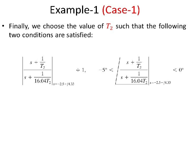 Example-1 (Case-1) • 