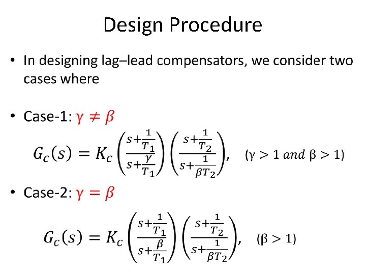 Design Procedure • 