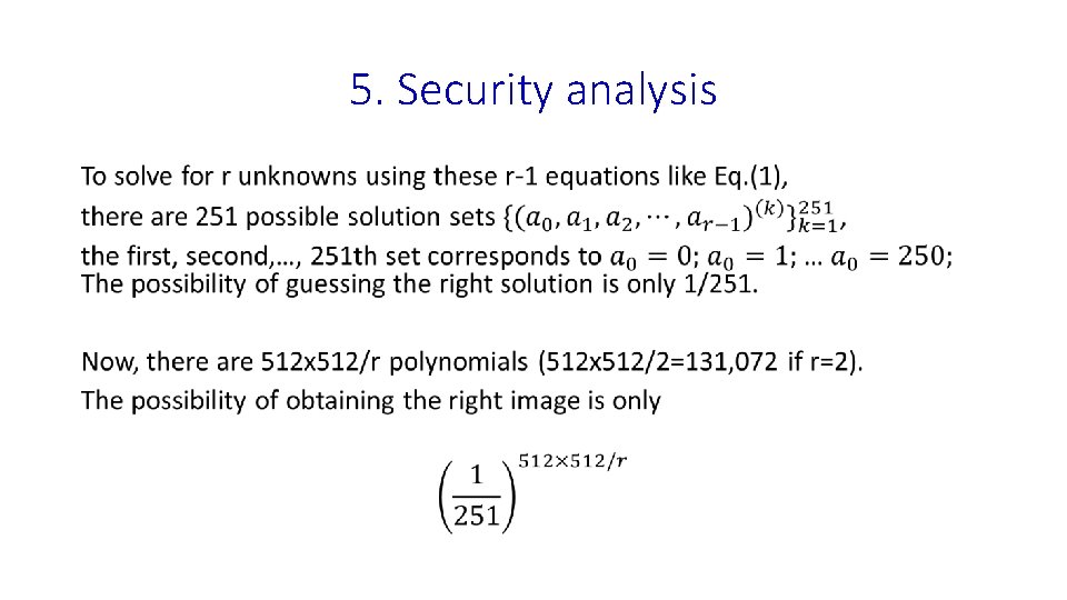 5. Security analysis • 5. Security analysis •