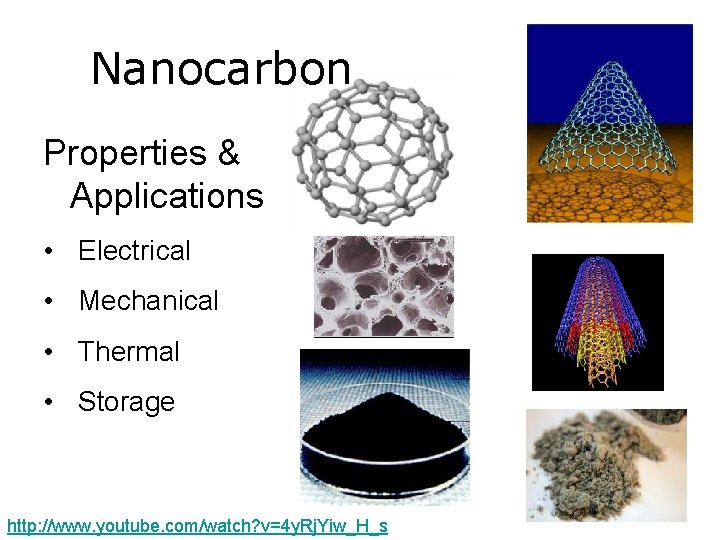 Nanocarbon Properties & Applications • Electrical • Mechanical • Thermal • Storage http: //www.