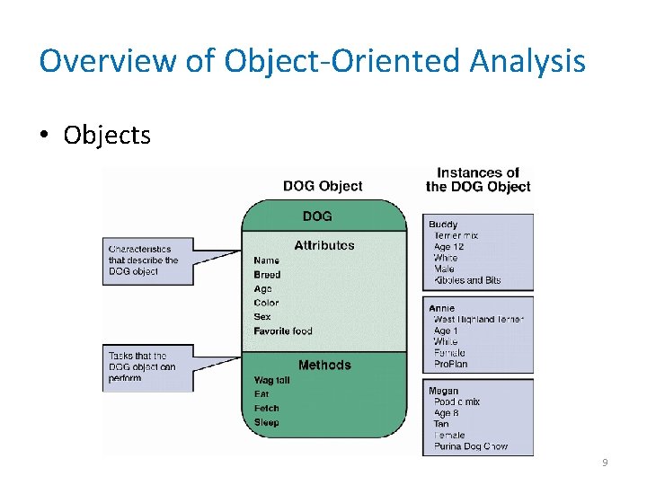 Overview of Object-Oriented Analysis • Objects 9 