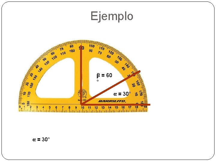 Ejemplo . β = 60 ° α = 30° 