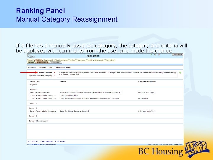 Ranking Panel Manual Category Reassignment If a file has a manually-assigned category, the category