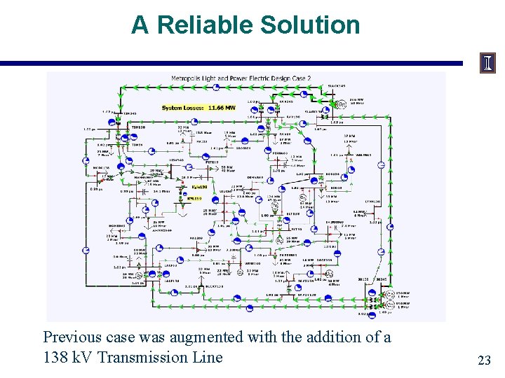 A Reliable Solution Previous case was augmented with the addition of a 138 k.