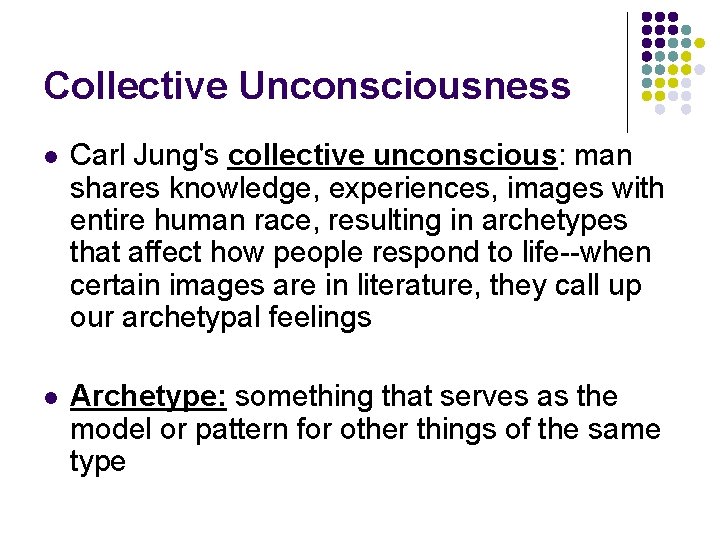 Collective Unconsciousness l Carl Jung's collective unconscious: man shares knowledge, experiences, images with entire