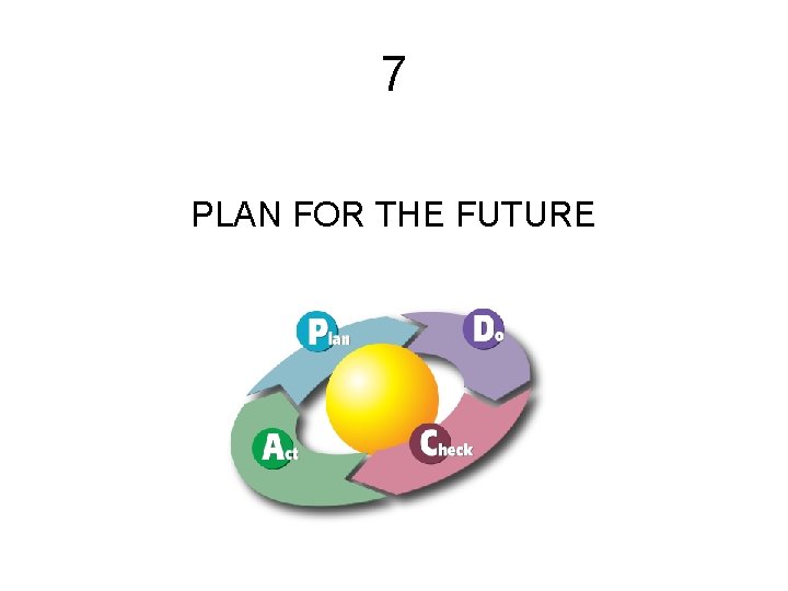 7 PLAN FOR THE FUTURE 