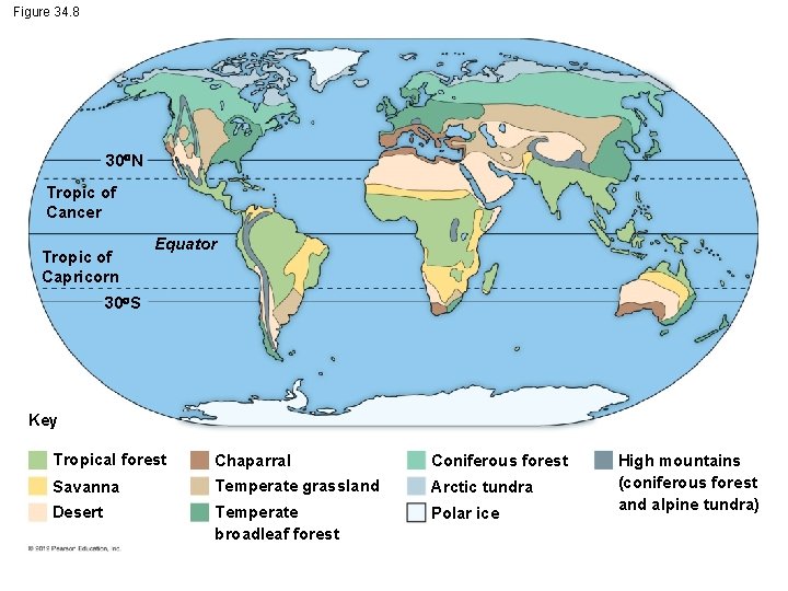 Figure 34. 8 30 N Tropic of Cancer Tropic of Capricorn Equator 30 S