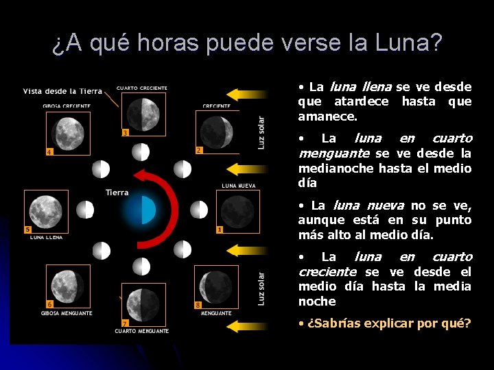 ¿A qué horas puede verse la Luna? • La luna llena se ve desde