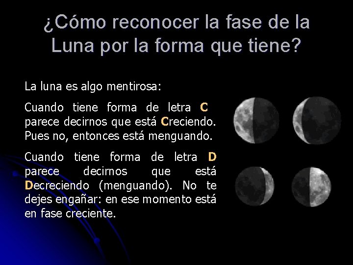 ¿Cómo reconocer la fase de la Luna por la forma que tiene? La luna