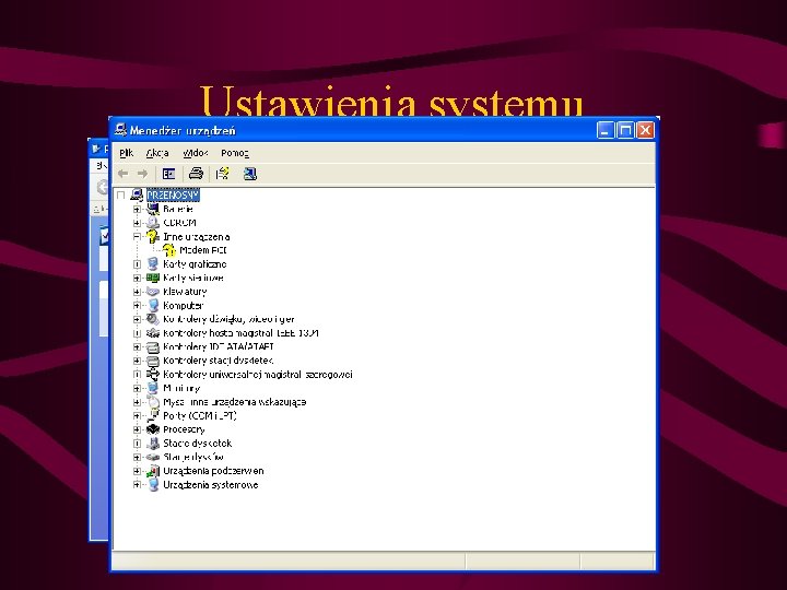 Ustawienia systemu 