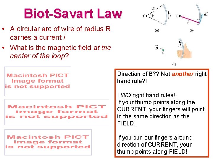Biot-Savart Law • A circular arc of wire of radius R carries a current