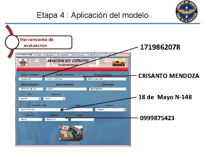 Etapa 4 : Aplicación del modelo Herramienta de evaluación 1719862078 CRISANTO MENDOZA 18 de