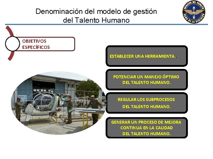 Denominación del modelo de gestión del Talento Humano OBJETIVOS ESPECÍFICOS ESTABLECER UNA HERRAMIENTA. . Denominación del modelo de gestión del Talento Humano OBJETIVOS ESPECÍFICOS ESTABLECER UNA HERRAMIENTA. .