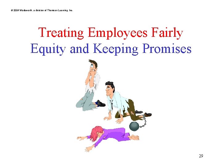 © 2004 Wadsworth, a division of Thomson Learning, Inc Treating Employees Fairly Equity and © 2004 Wadsworth, a division of Thomson Learning, Inc Treating Employees Fairly Equity and