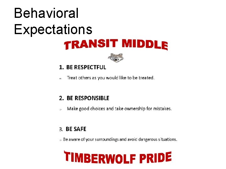 Behavioral Expectations 