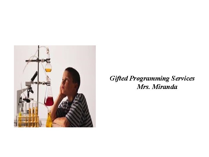 Gifted Programming Services Mrs. Miranda 