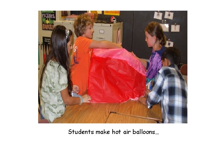 Students make hot air balloons… 