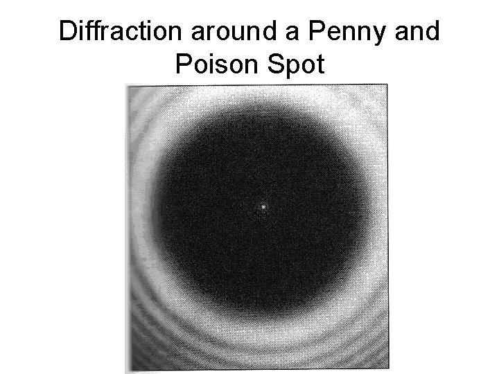 Diffraction around a Penny and Poison Spot 