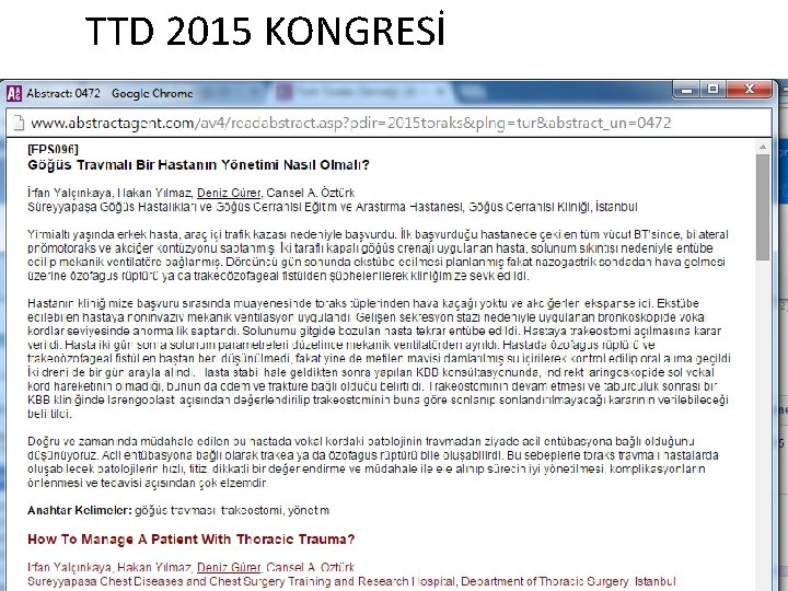 TTD 2015 KONGRESİ 