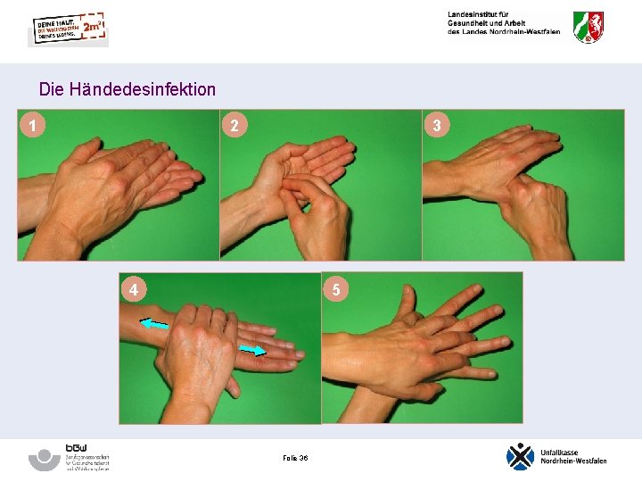 Die Händedesinfektion 1 2 3 5 4 Folie 36 