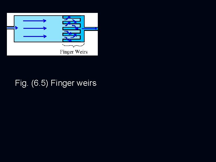 Fig. (6. 5) Finger weirs 