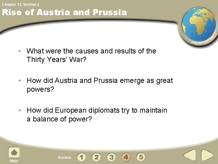 Chapter 17, Section 4 Rise of Austria and Prussia • What were the causes