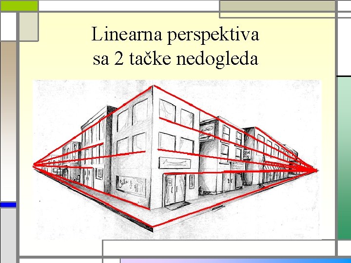 Linearna perspektiva sa 2 tačke nedogleda 